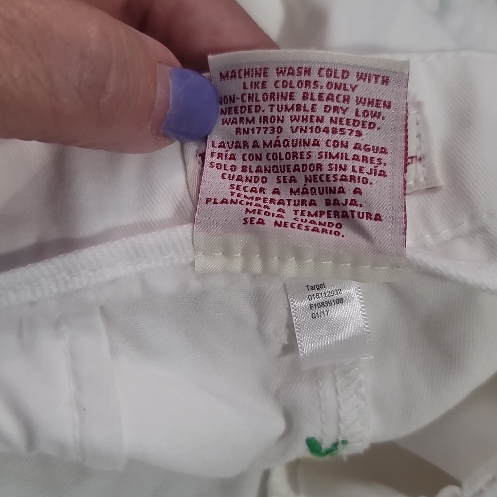target merona plus size cotton shorts white yellow lemon green 16 - Picture 6 of 8